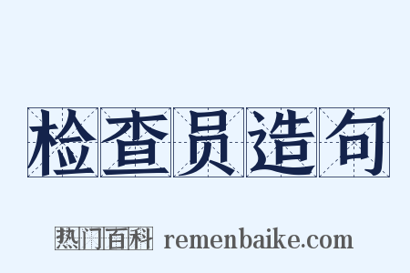 检查员造句是什么意思的图片